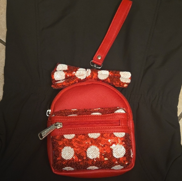 Loungefly Other - Loungefly Red and White Sequin Kids Accessory Small Bag